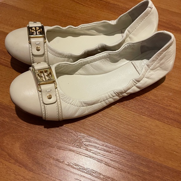 Tory Burch flats slip on shoes felt and leather size 7.5 - Picture 3 of 4